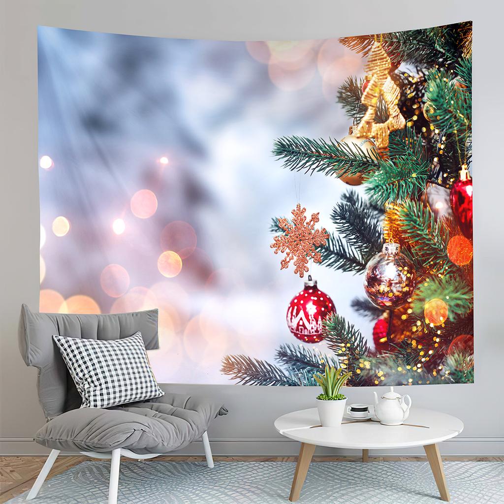 Christmas Tree Tapestry with Lights,Holiday Party Tapestry Wall Hanging Tapestries Gifts for Xmas Decor,Birthday and Room Decor