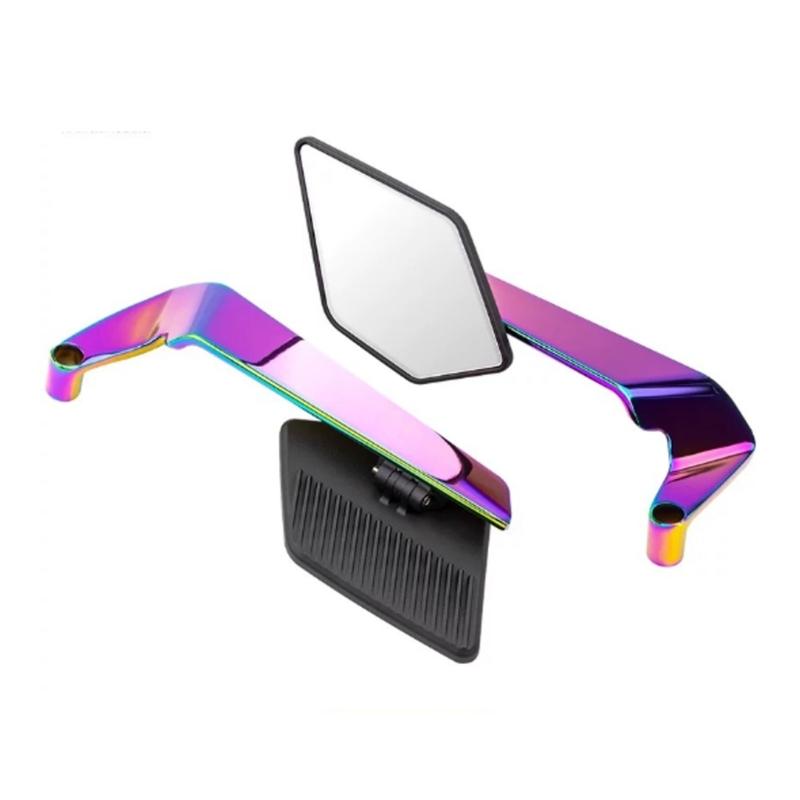 Broad View Motorcycle Side Mirror Shock Absorbing Structure Easy Installation Riders Safety Upgrade