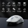 DIERYA Falcon M1 Wireless Gaming Mouse, 24000DPI, 180H Battery, 90g, 6 Buttons, RGB, 2.4G/BT5.2/USB-C, White