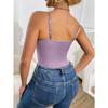Body Sexy in Pizzo da Donna Scollo a V Design Cut-Out Leggero Traspirante Senza Imbottitura Perfetto per Pigiami o Abbigliamento Casual