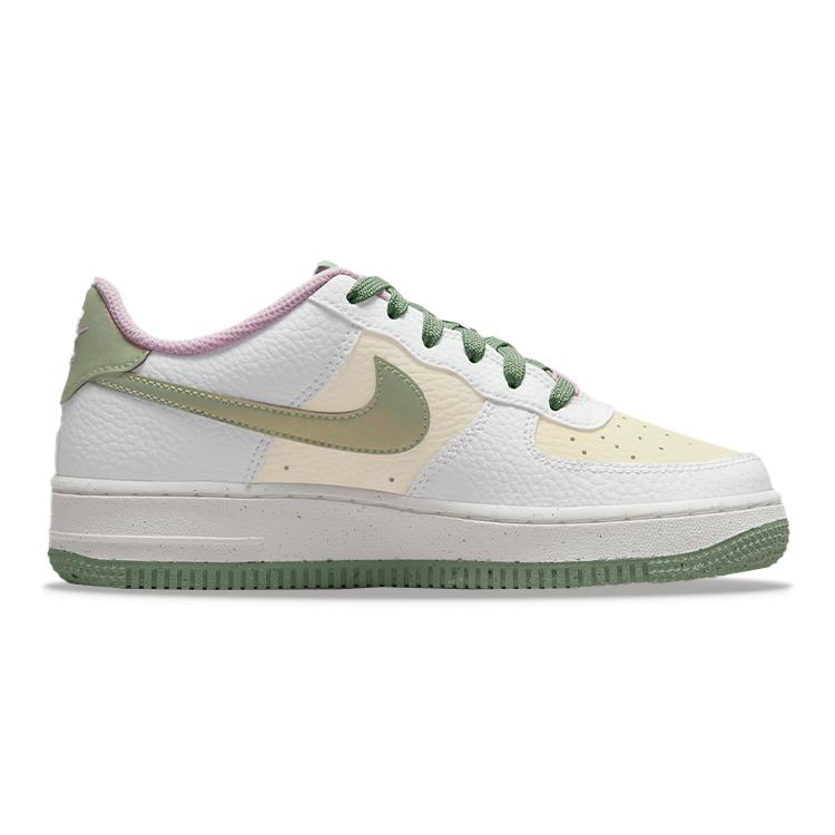 New Nike Air Force 1 Low Summit White Honeydew GS DQ0360-100