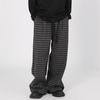 Amerikanische Retro-Hose mit lockerem Schnitt und Karomuster - Herbst/Winter, Unisex, Lässig, Gerade, Vielseitig, Lang.