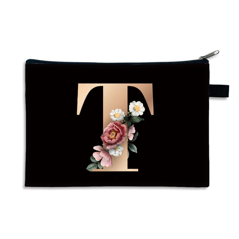 Kreativní potisk písmen malá taštička na drobné polyester zip malá taška multifunkční úložný prostor příruční peněženka
