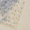 Charming Petal Flower Colorful Wildflowers Daisy Leaves 5D Relief Self Adhesive Nail Art Sticker Decoration Manicure Decal DIY