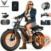 HEADEER BK20 Elektrische Fiets Motor 750W – Batterij 48V 20Ah – Actieradius 80km – Snelheid 50km/u – Banden 20×4.0