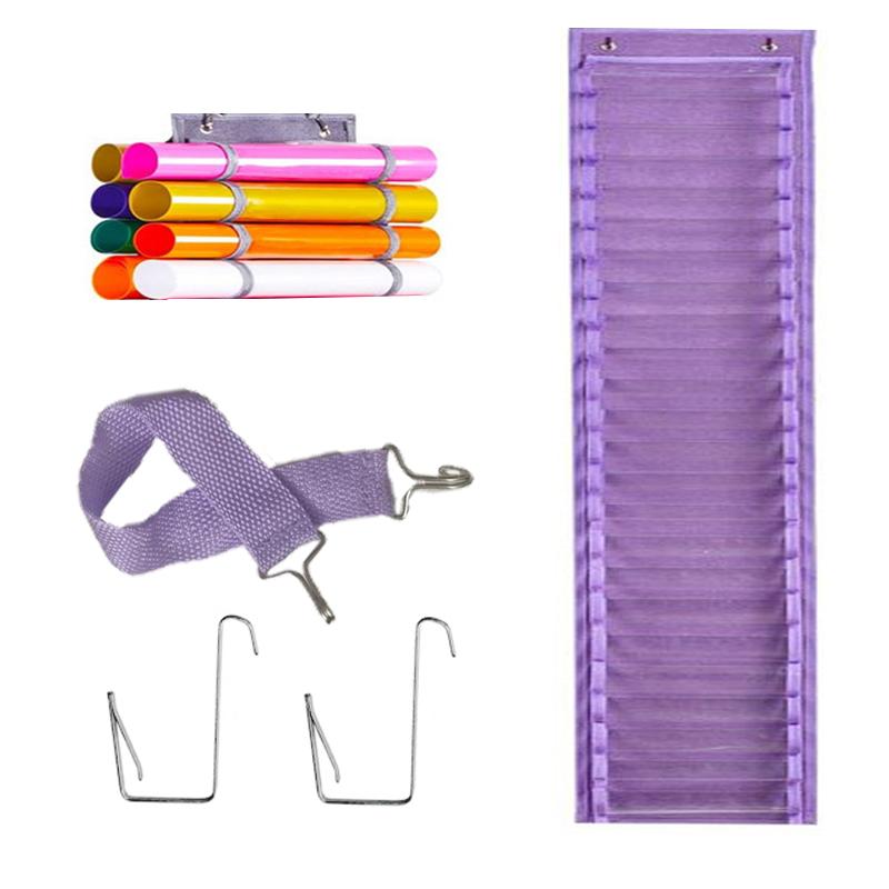 Vinyl Roll Holder Vinyl Storage Organizer Hanging Bag Wall Mount Craft Vinyl Roll Organizer Rack Behind Door Hanging Bag