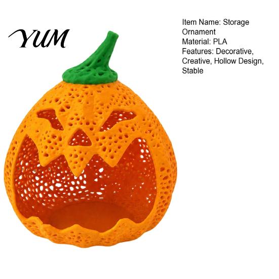Decorative Candy Bowls for Party Hollow Pumpkin Storage Ornament Halloween, Holder, Creative Trays Holiday Treats Desktop Organizer with Stable