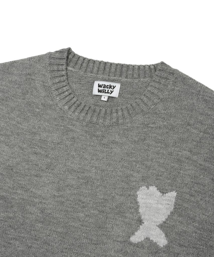WACKY WILLY One-Point Pullover Knit Gray