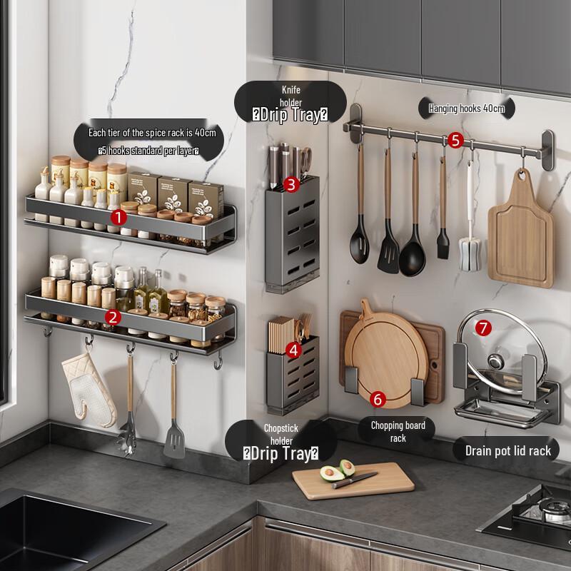 

Чжаоран Графитовый Скандинавский 304 Нержавеющая Сталь Настольная Полка для Специй