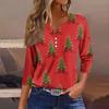 Women's Fashion Casual Three-quarter Sleeve V-neck Floral Print Top