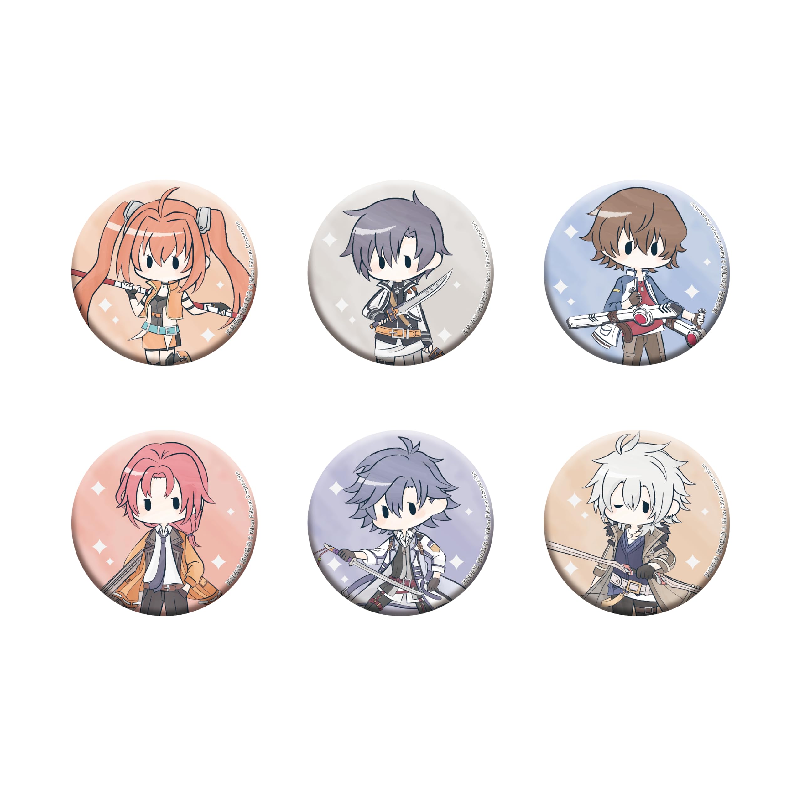 

The Legend of Heroes: Trails of Cold Steel Retro Chic Can Badge 6-Piece Box