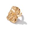 Design Sense Geometric Square Folds Ring Female, Hip Hop Style Metal Index Finger Ring Ring