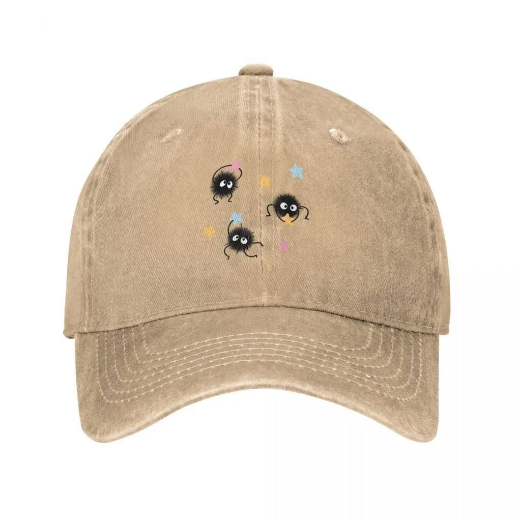 Little Soot Ghosts with Colorful Stars Baseball Cap Fashion Beach Wild Ball Hat Thermal Visor Dad Hat Luxury Women Unisexs