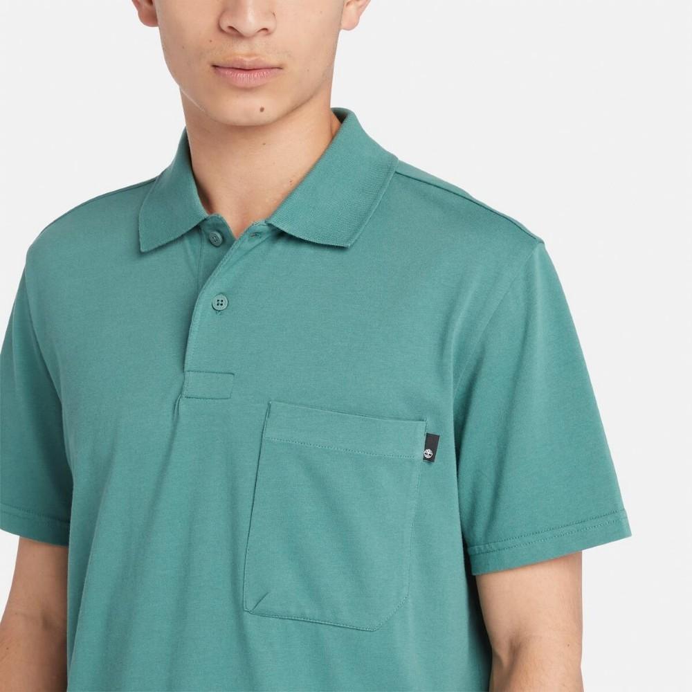 Timberland UV Protection Moisture-Wicking Short Sleeve Polo Shirt Men tops Blue-Green A6427-CL6