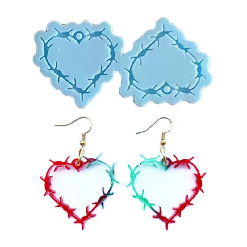 Valentine's Day Series Earring Silicone Mold Suitable for Epoxy Resin Diy Craft Earrings Pendant Earrings Jewelry Making