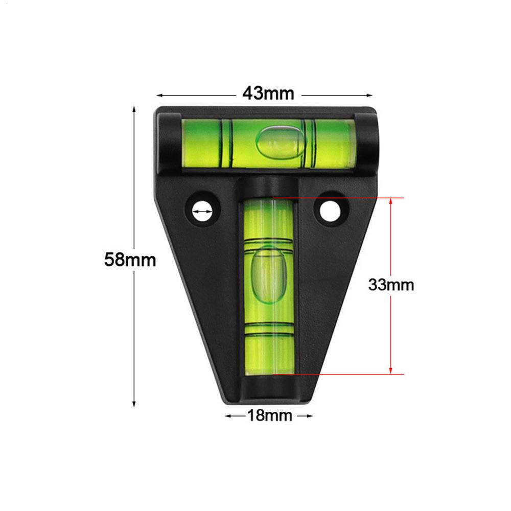 Mini T Type Spirit Level Measurement Instrument Triangular Level T type Spirit Bubble Shell Plastic Measuring Tools