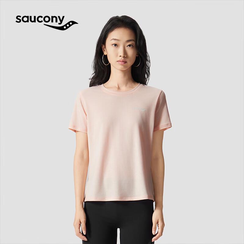 Saucony Women's Slim Fit Breathable Knit Short T-Shirt