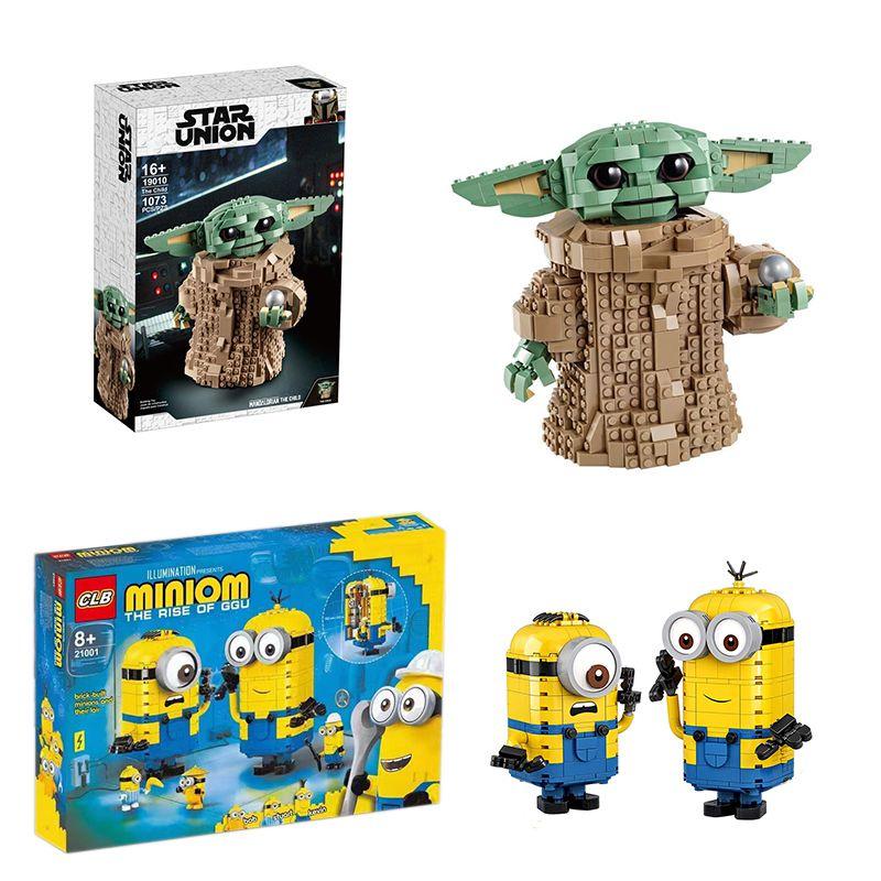 Guerras A Criança Estelar Baby Yoda Minions Bloco de Construção Brinquedos Educativos Infantis