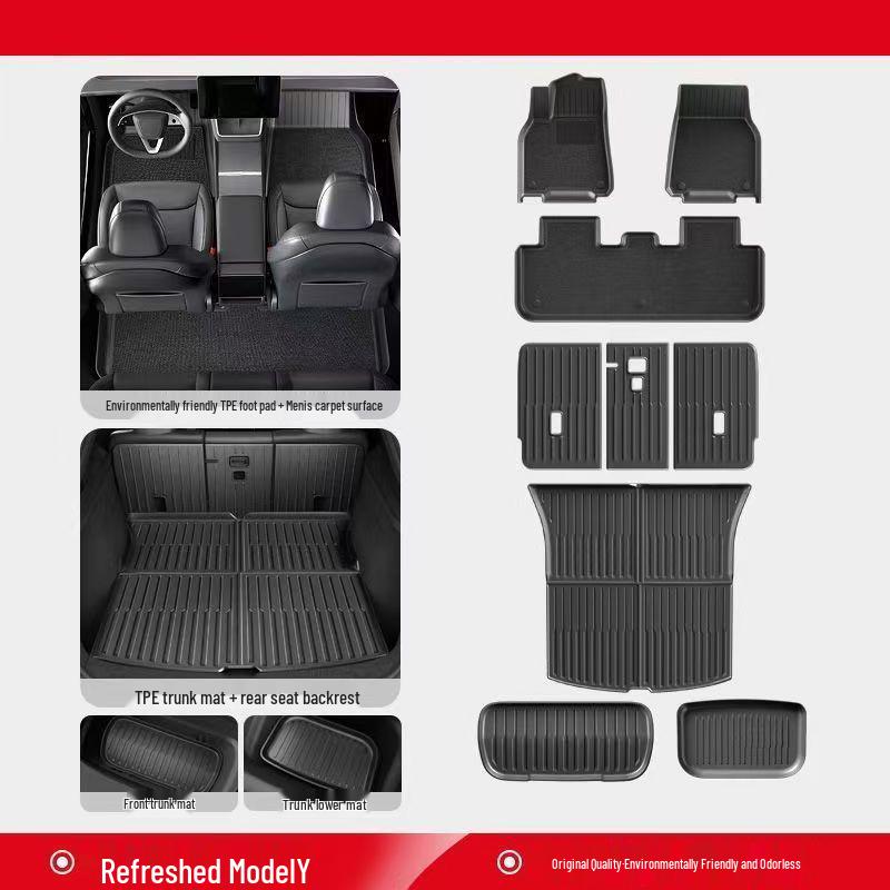 Tapis de sol TPE Haut de gamme pour Tesla Model Y/3 - Accessoires Auto Personnalisés