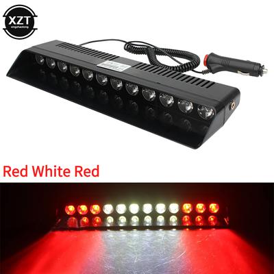 Araba Strobe Flaşör Işık Lambası 12LED Kırmızı/Mavi/Kehribar/Sarı/Beyaz Polis Led Flaşör Acil Durum Uyarı Işığı Araba İçin 12V 12W