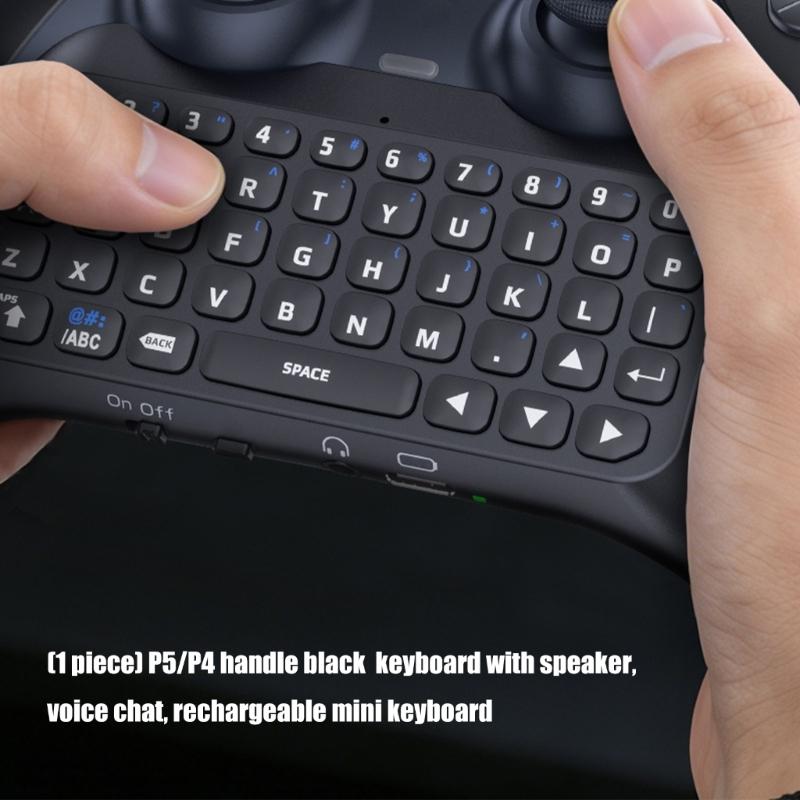 Rechargeable Controller Keyboard Featuring Speaker and Mic for Communication in Gaming Mini Keyboard