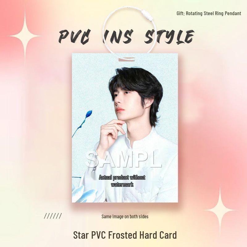 Wang Yibo Star Card Idol PVC Pendant for Ita Bag Decoration