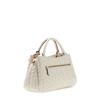GUESS Sac à main crème pour femme - Cheryl Triple Compartment Satchel Stone 338815