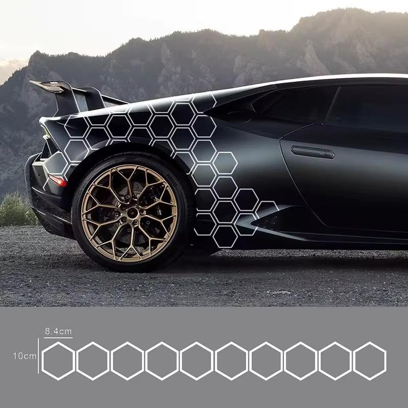Car Sticker Universal Honeycomb Graphics Film Cars Body Decor Stickers Car Exterior Sticker Auto Vinyl Honeycomb Open Style Tape