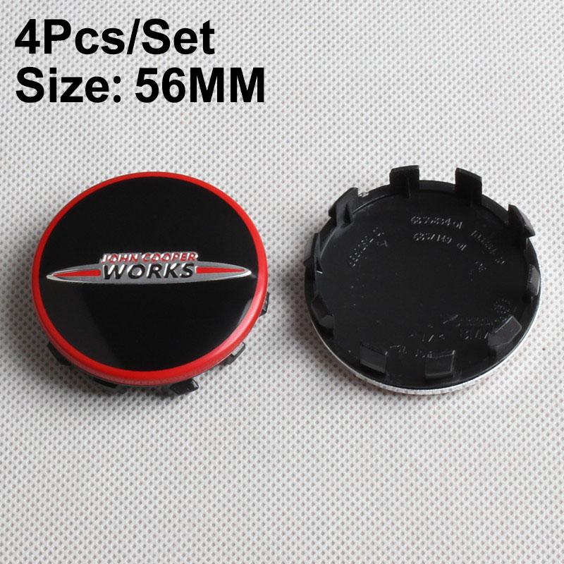 4Pcs 54MM 56MM Car Logo Wheel Center Hub Stickers Accessories For MINI One Cooper JCW Countryman Clubman Cabrio Paceman Coupe