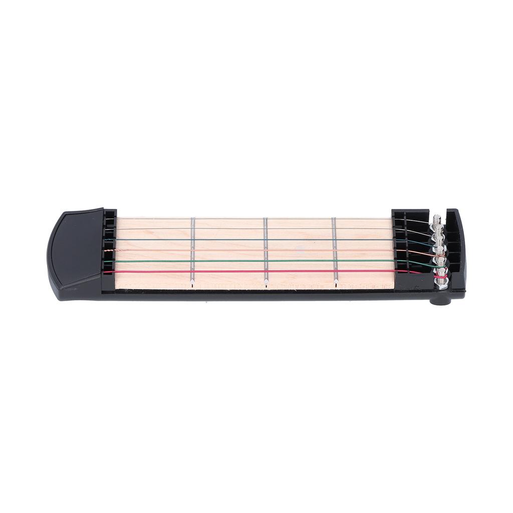 Fickgitarr Övningsverktyg 6 Färgglada Strängar Greppbräda Bärbar Nybörjare Ackordtränare 4 Band