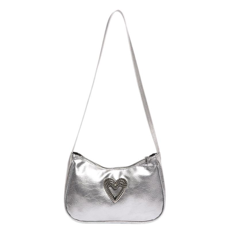 

2024 нова персоналізована декоративна жіноча сумка через плече в стилі літньої моди срібний
