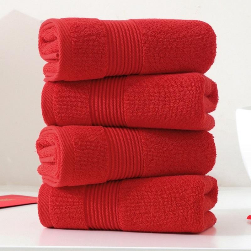 1/4pcs Cotton Face Towel Soft Super Absorbent Sports Towel Quick-Drying Home New Year Spring Festival Wedding Gift 35*75cm