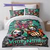 Name Custom Clown joker Pattern Bedding Set Quilt Cover Pillowcase Home Decor Gift (1 * duvet cover + 2 * pillowcase, without core)