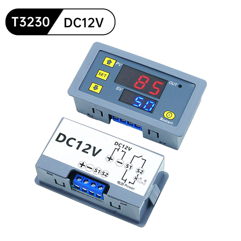 AC 110V-220V DC12V/24V Digital Time Delay Relay LED Display Cycle Timer Control Switch Adjustable Timing Relay Time Delay Switch
