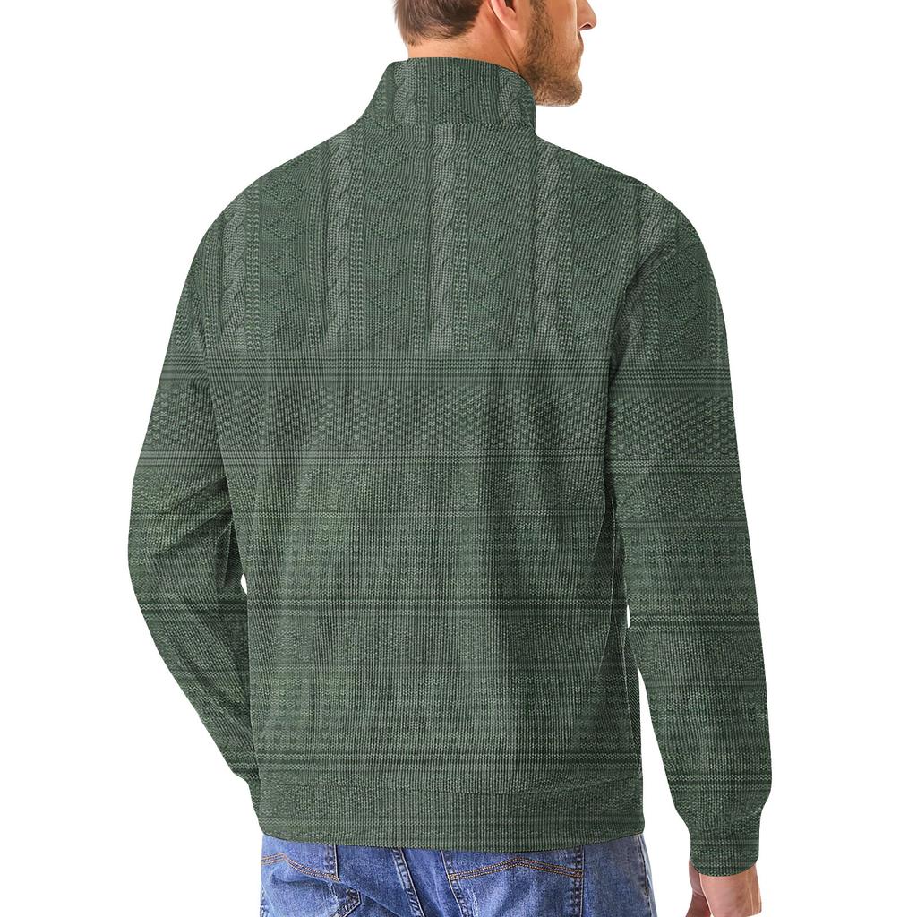 Męska bluza retro casual z nadrukiem gradientowym