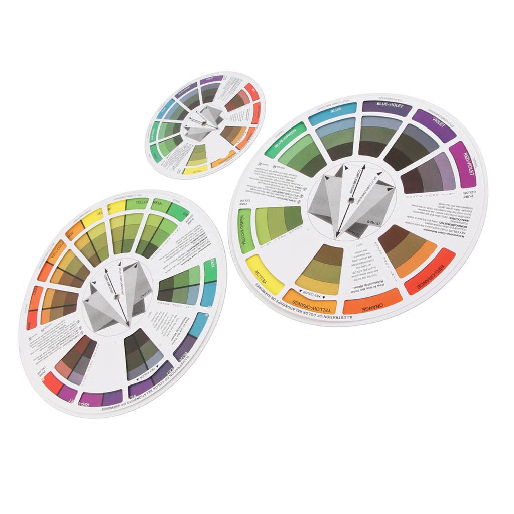 3pcs Tattoo Color Wheel Pigment Color Wheel Mixing Guide Tattoo Accessory