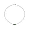 NIMBUS GREEN TAG SILVER BALL NECKLACE