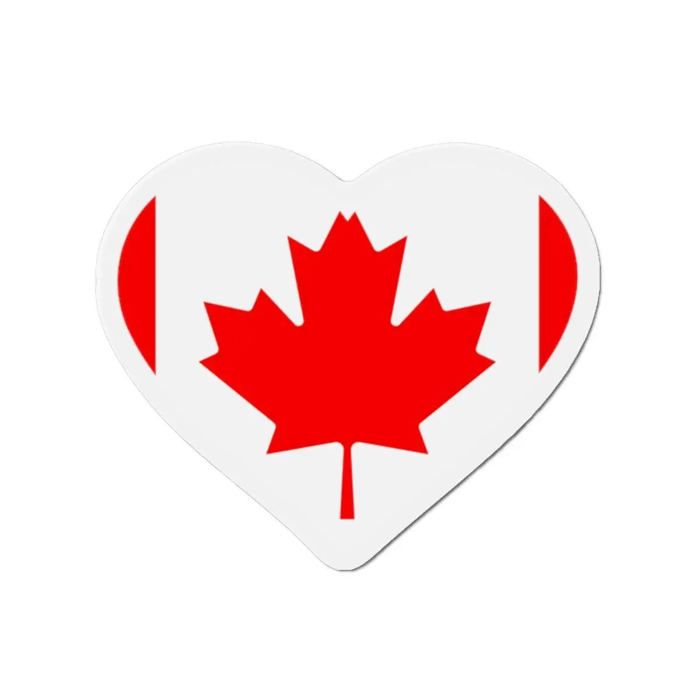 Imán Corazón Bandera Canadá - Multicolor - 7 cm - 50 piezas - Resina sintética - Mixto