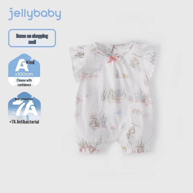 

JELLYBABY Ромпер для девочки с принтом и рукавами-крылышками 73cm