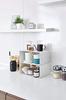 [Set of 2] Yamazaki Tower Kitchen Steel L-Shaped Rack, Large, White, 3791 | Kitchen Storage, L-Shaped Condiment Rack, Steel Shelf, Organization