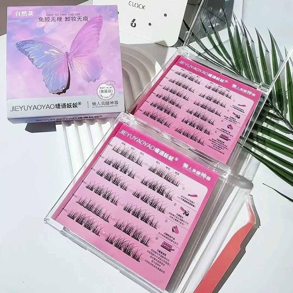 Makeup Self-adhesive Lash Clusters Sweet Glue Free Fake Lashes  Women/Girls