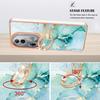 For Oppo Reno11 Pro 5G (Global) Case with Ring Kickstand Marble Pattern Electroplating TPU Back Cover