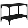 TV Stands & Entertainment Units Tv Cabinet Black 60X33x41 Cm Engineered Wood And Steel