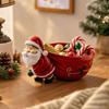 Resin Candy Dish Key Holder Bowl, Christmas Tabletop Storage Statue for Holiday Home Decor Gift
