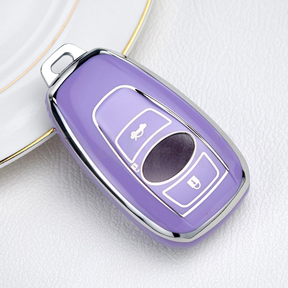 For Subaru BRZ XV SV Forester Legacy Outback Crosstrek Impreza WRX TPU Fob Shell Car Key Case Cover Keychain Accessories
