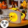 1~6pcs LED Night Light Christmas Ornaments 2025 Luminous Castle Snow House Sculpture Xmas Decoration for Home New Year Navidad
