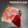 Worship Flags Worship Angel Wing Flag for Dance Church Chiffon Banner for Beginner Girls Christian Dancers Practice Performance