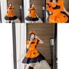 Magic Girl Role Play Dress With Pumpkin Theme For Halloween Party