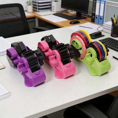 Tape Dispenser with Automatic Roller Length Setting Cutter Adjustable Efficient Cutting Divider Channel for Gift