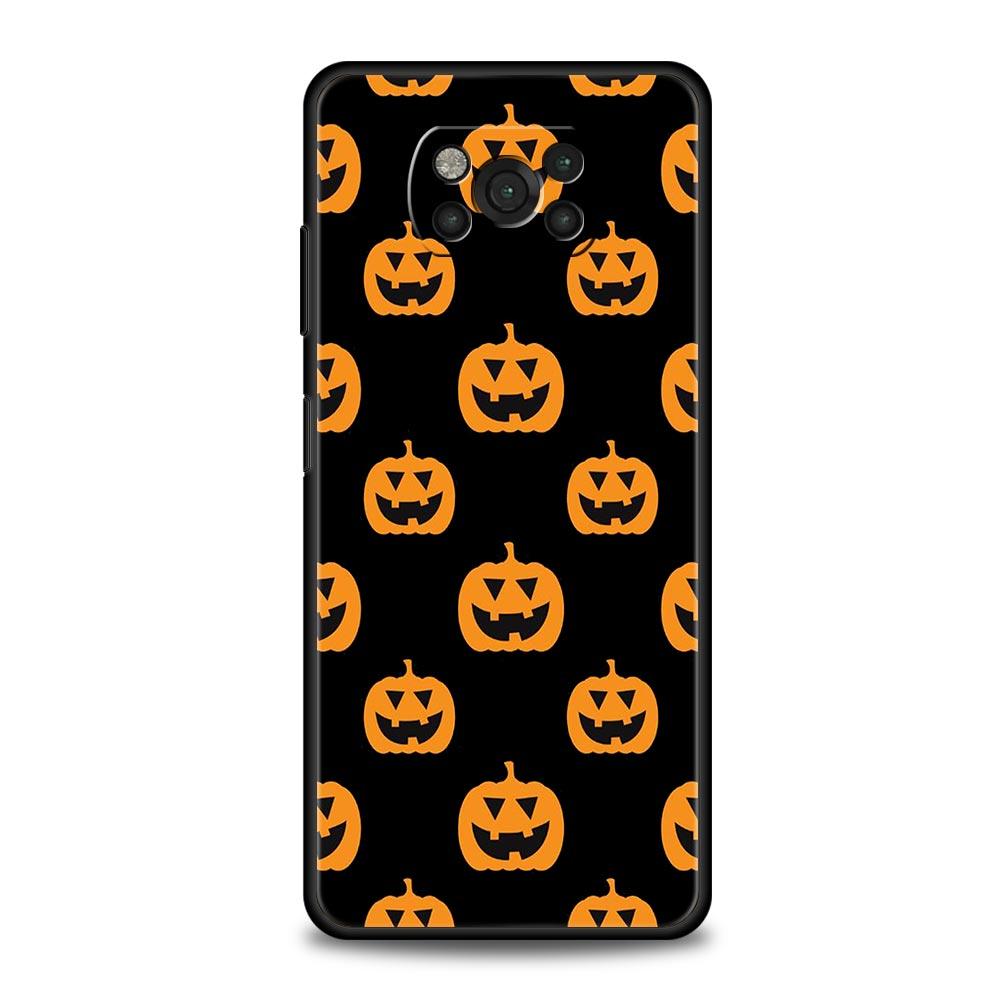 Phone Case For Xiaomi Poco X6 X5 X4 Pro 5G X3 NFC F5 F4 M5 M4 M3 F3 GT C51 C55 Cover Autumn leaves fall fox pumpkin Halloween